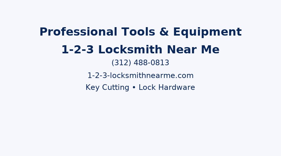 Professional locksmith tools and key cutting equipment